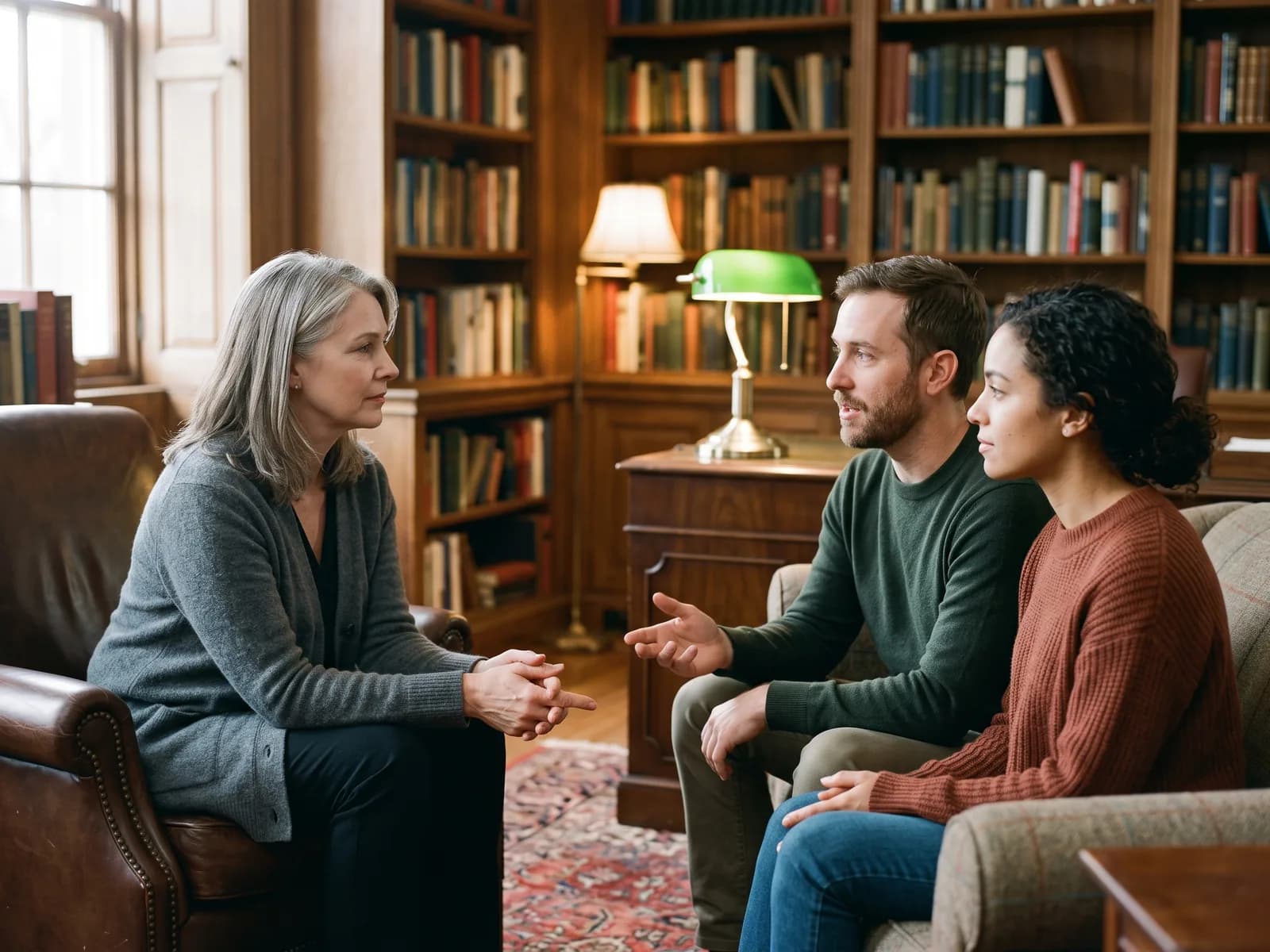 An adoption attorney advising a couple considering private independent adoption