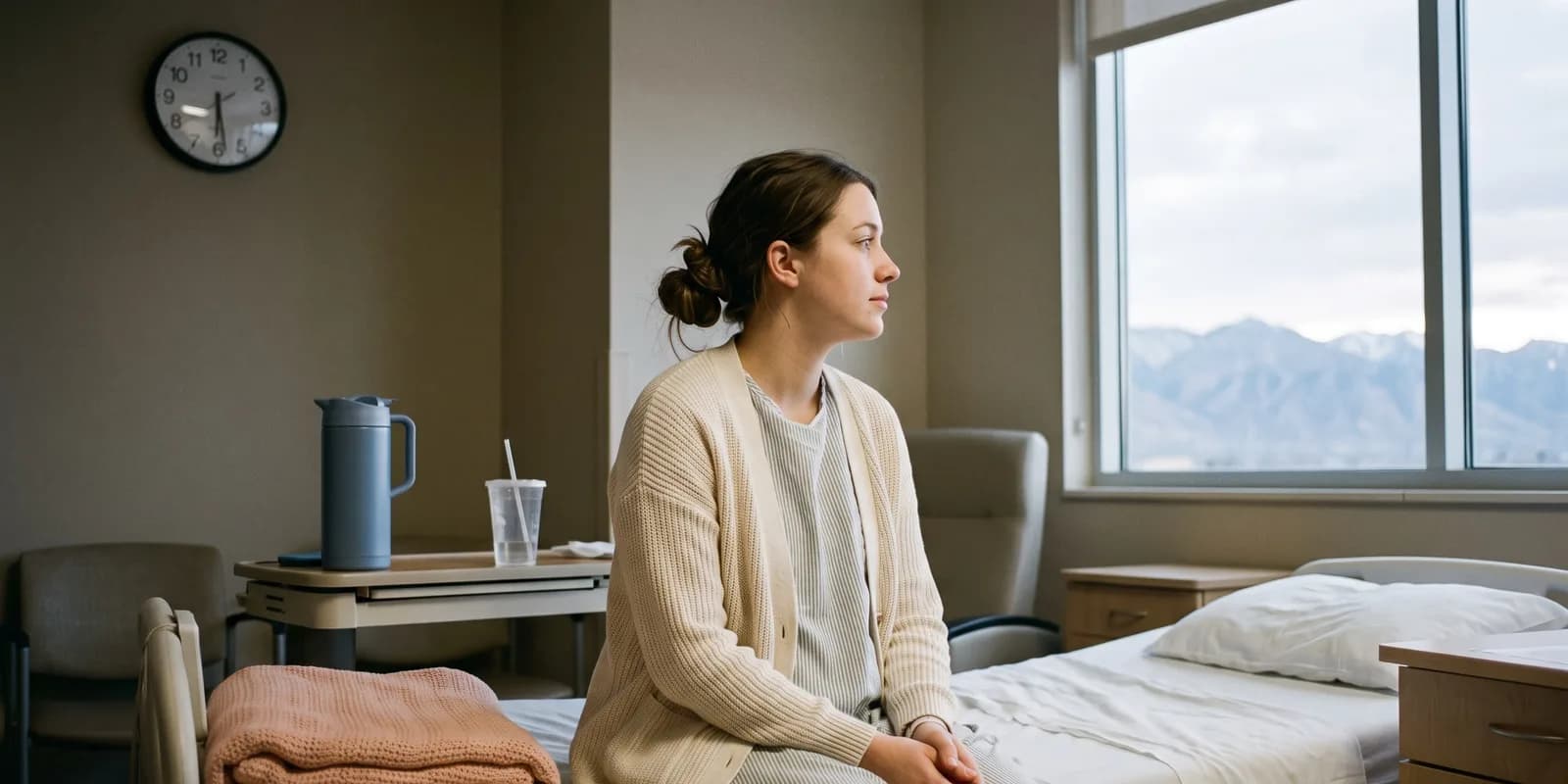 Utah adoption law: at least 24 hours before consent, and generally 72 hours after signing to revoke A birth mother in a Utah hospital room in the quiet hours after birth, during the time Utah adoption law gives her before and after signing consent