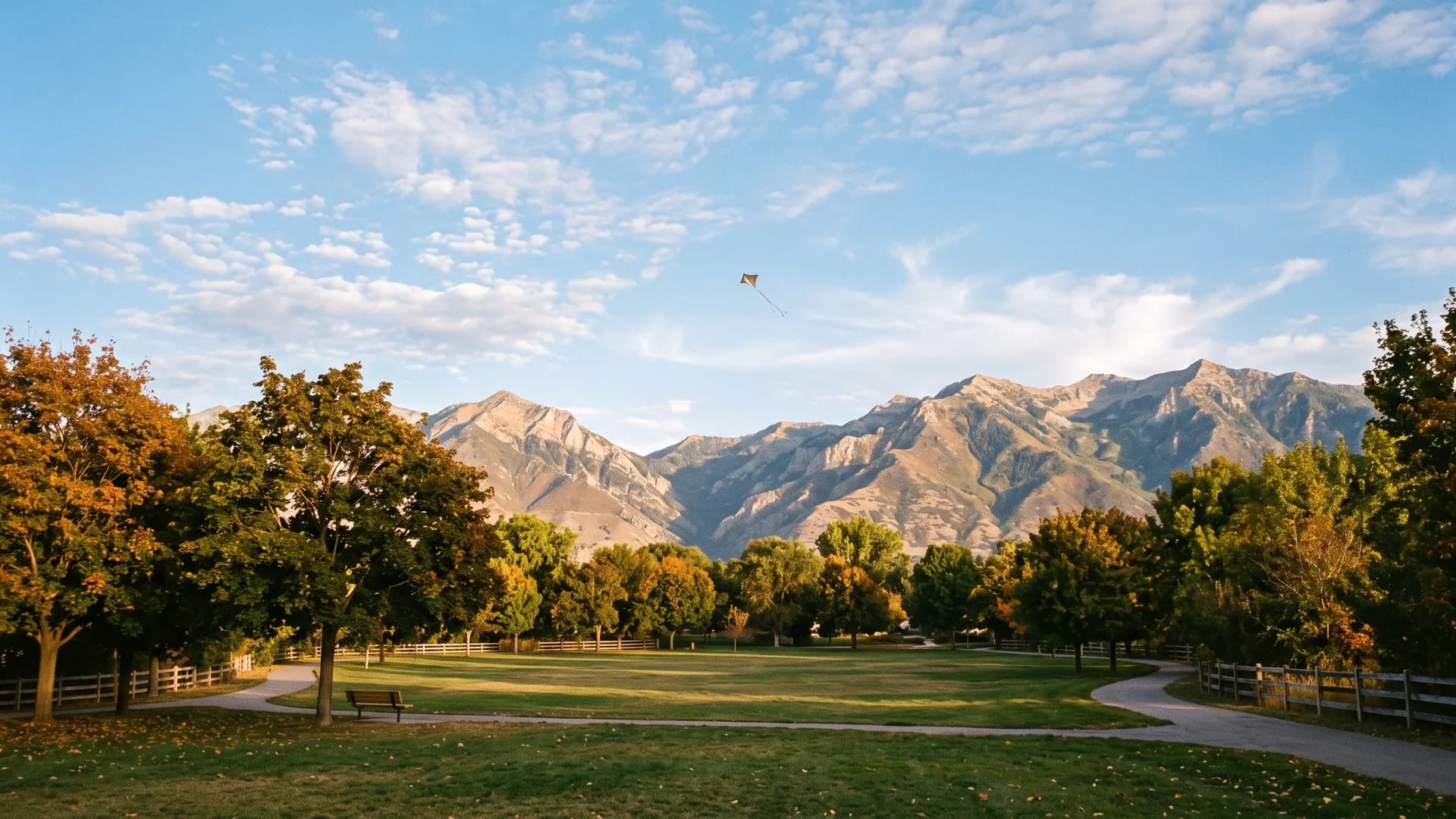 Layton, Utah park with the Wasatch front behind, served by our adoption agency