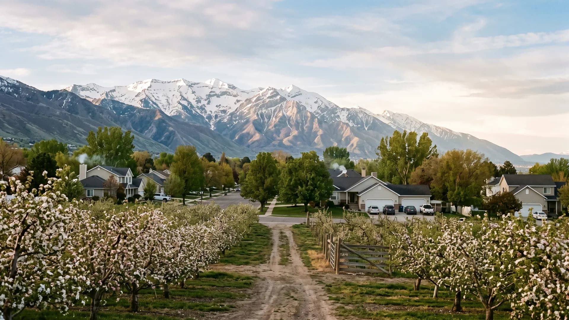 Orem, Utah orchards beneath Mount Timpanogos, served by our adoption agency